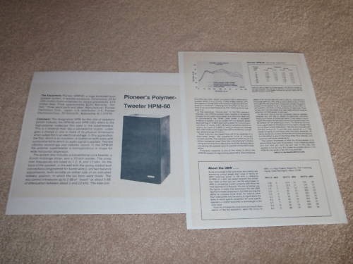 Pioneer hpm haut - haut, parleur